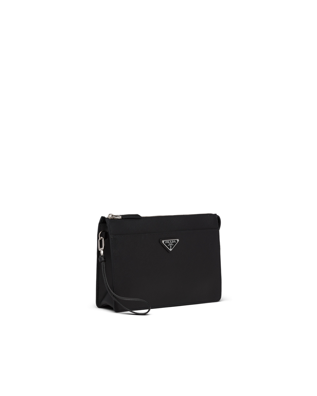 Prada Saffiano Leather Pouch Black | 8409PRCSH