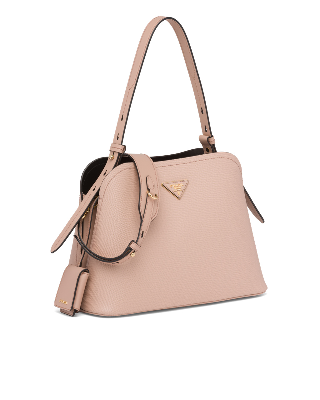 Prada Saffiano Leather Prada Matinée Bag Powder Pink / Black | 1239KIYBD