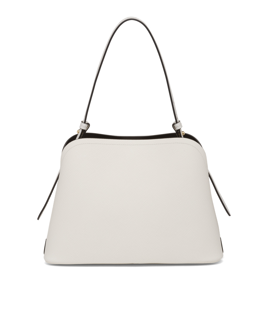 Prada Saffiano Leather Prada Matinée Bag White / Black | 3194BCEZU