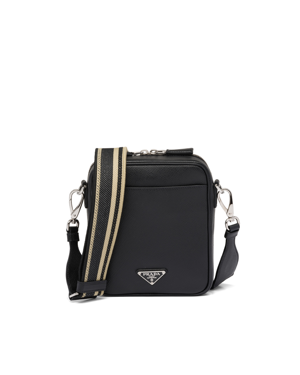 Prada Saffiano Leather Shoulder Bag Black | 1584OGQIP