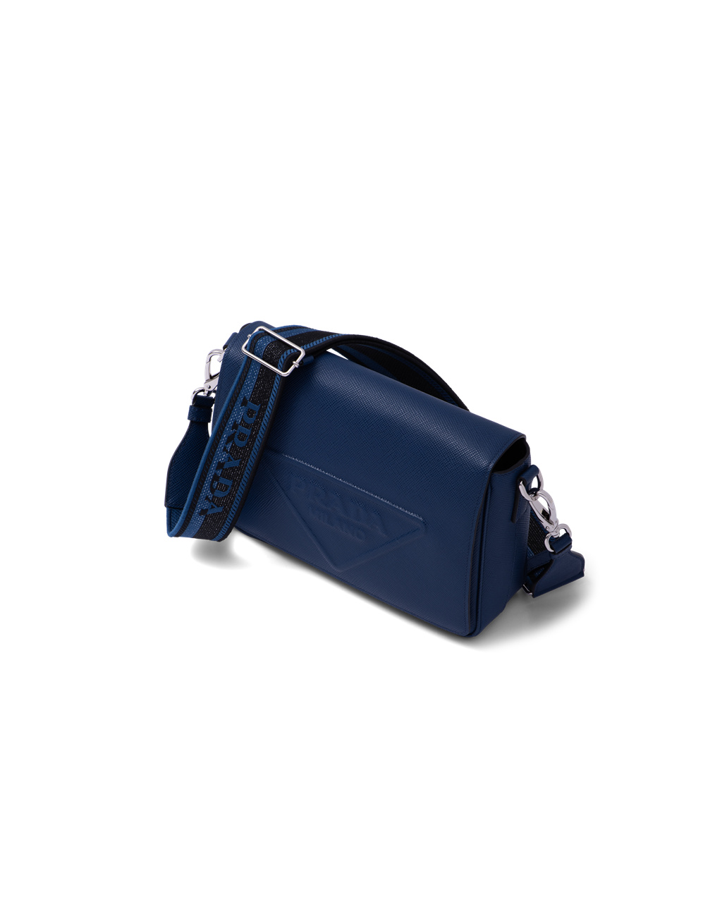 Prada Saffiano Leather Shoulder Bag Bluette | 5634AVLCK