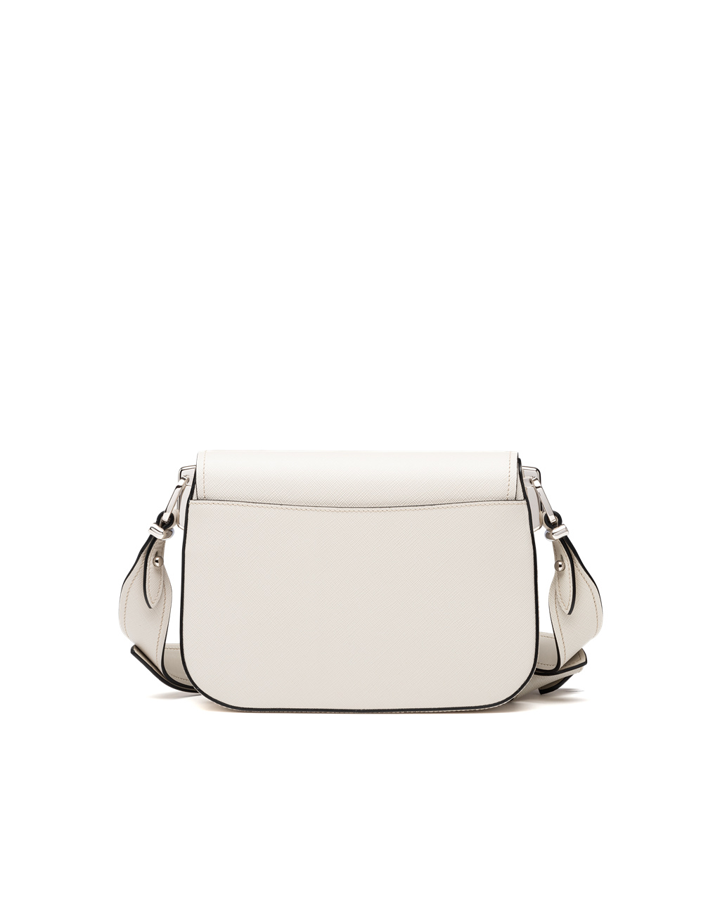 Prada Saffiano Leather Shoulder Bag Chalk White | 8239KRWGX