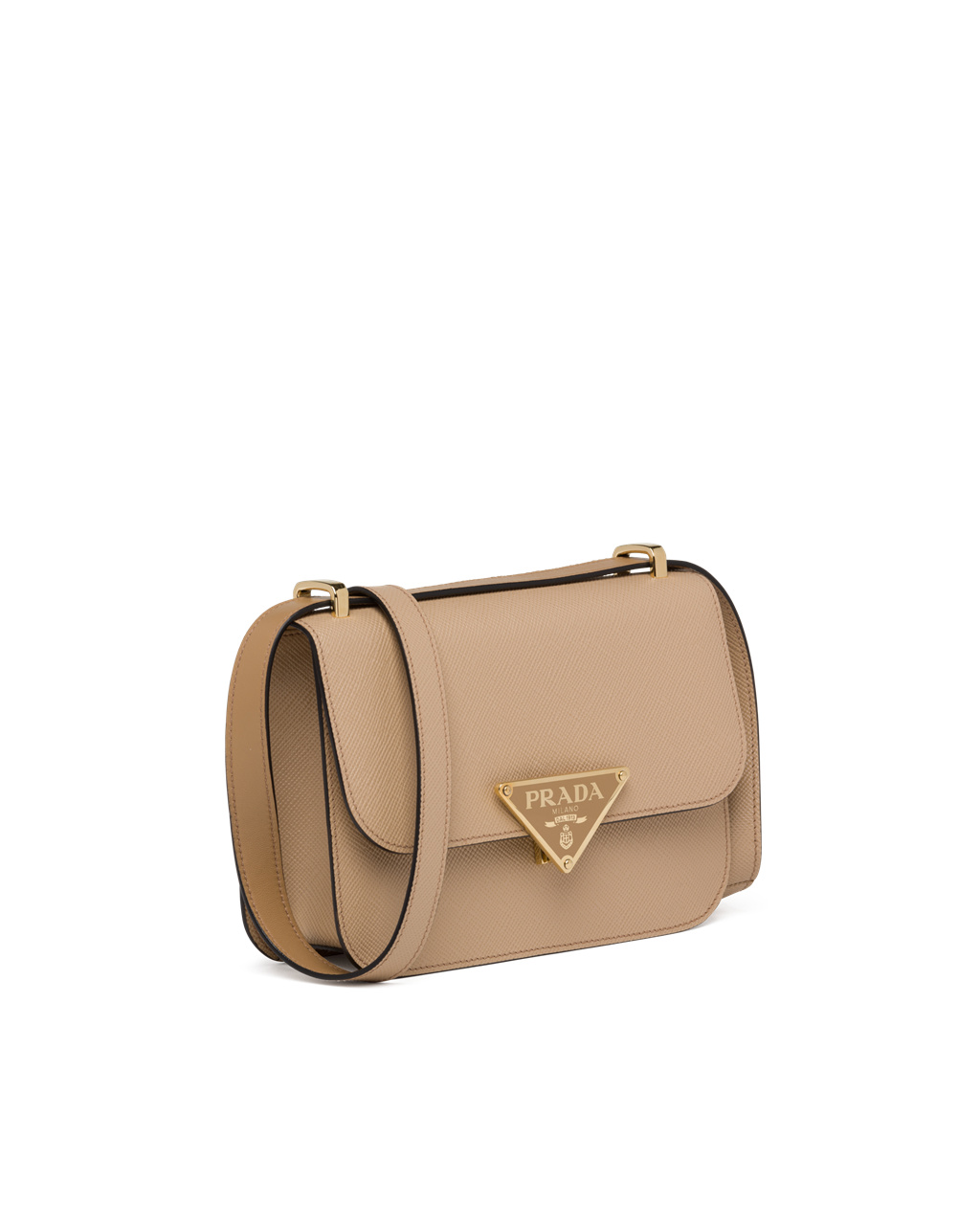 Prada Saffiano Leather Shoulder Bag Sand Beige | 2108CYNJG