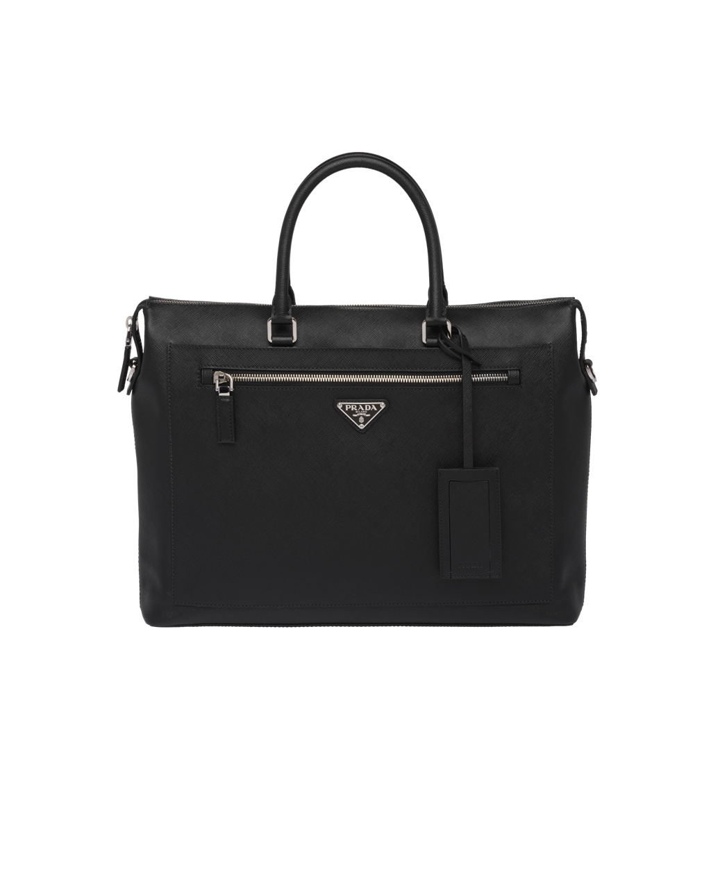 Prada Saffiano Leather Tote Bag Black | 9831ULPTQ