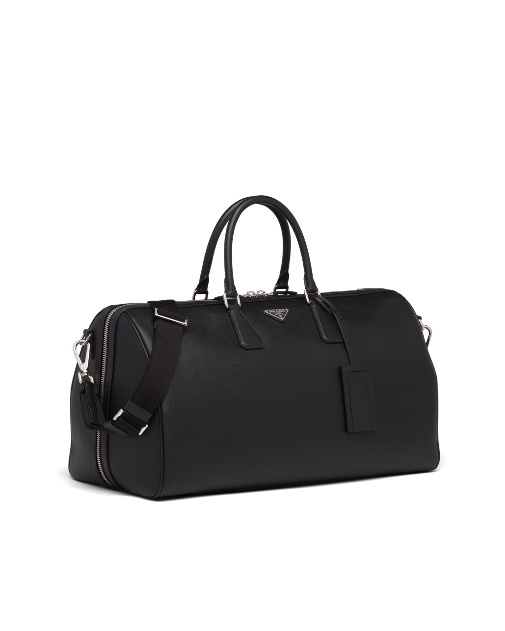 Prada Saffiano Leather Travel Bag Black | 9425VSDIN