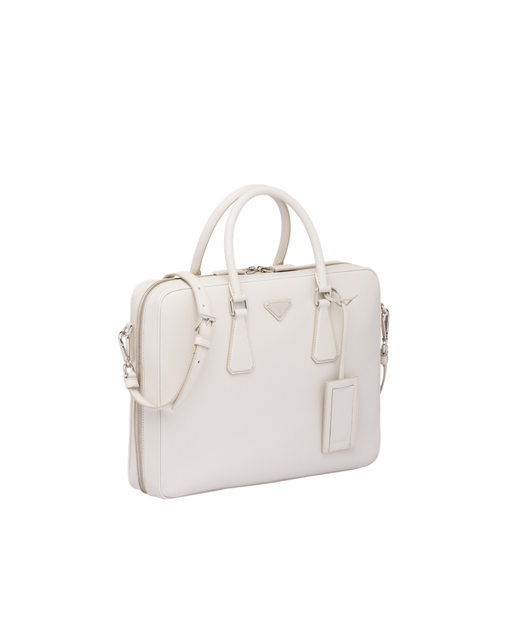 Prada Saffiano Leather Work Bag Chalk White | 1940IFUQG