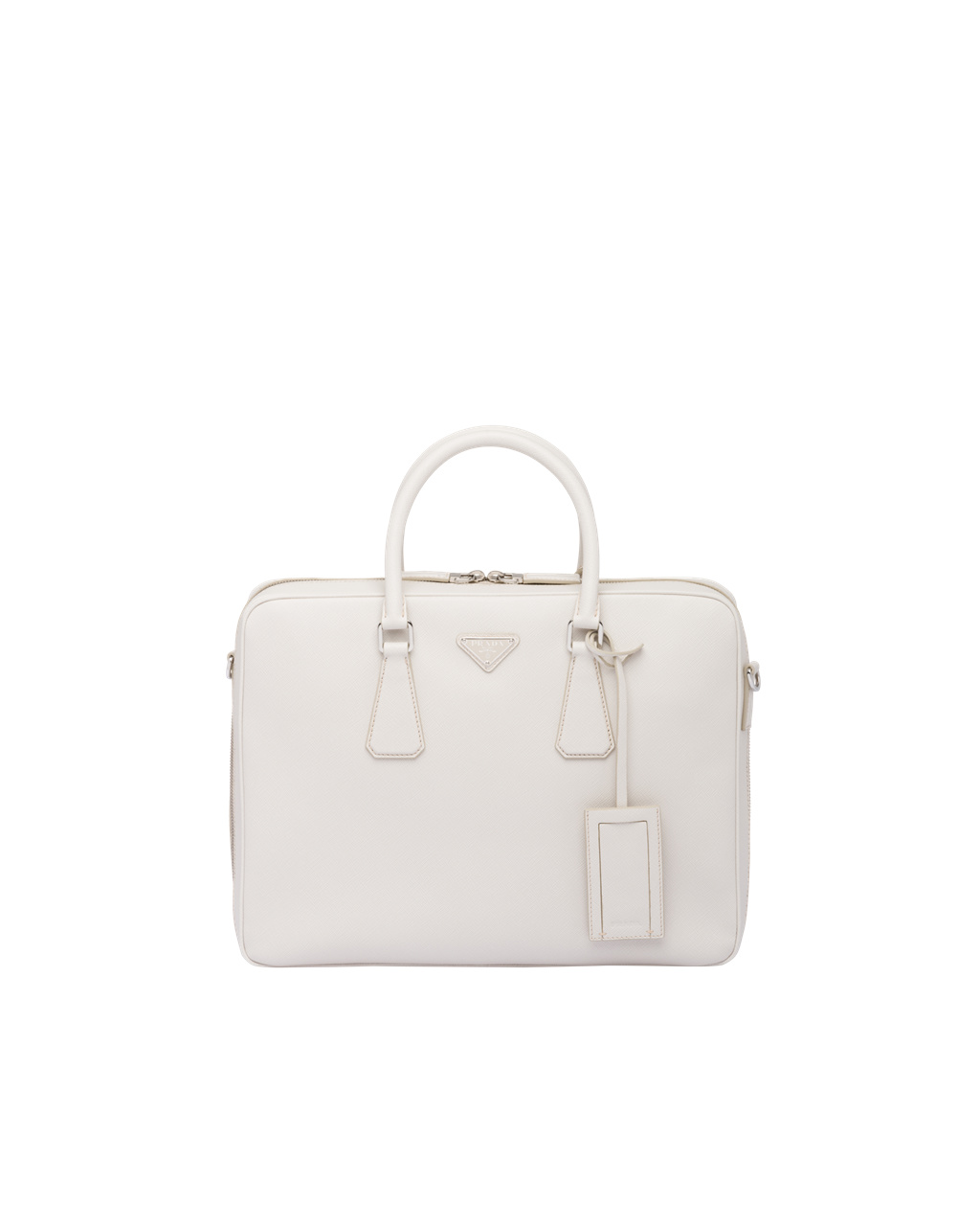 Prada Saffiano Leather Work Bag Chalk White | 1940IFUQG