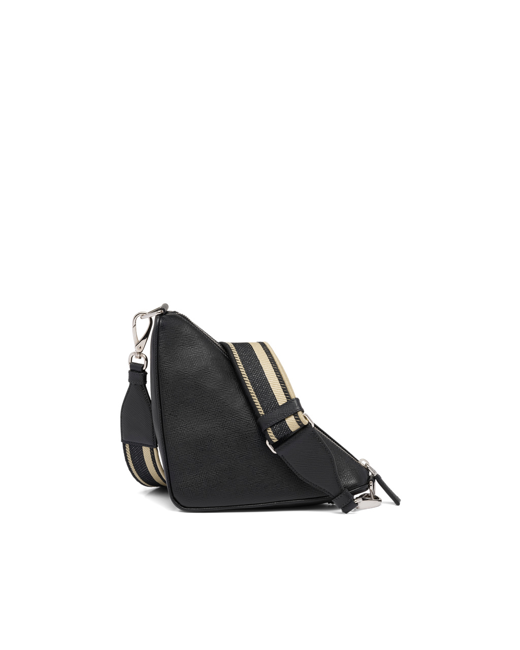 Prada Saffiano Prada Triangle Bag Black | 9728GDSHM