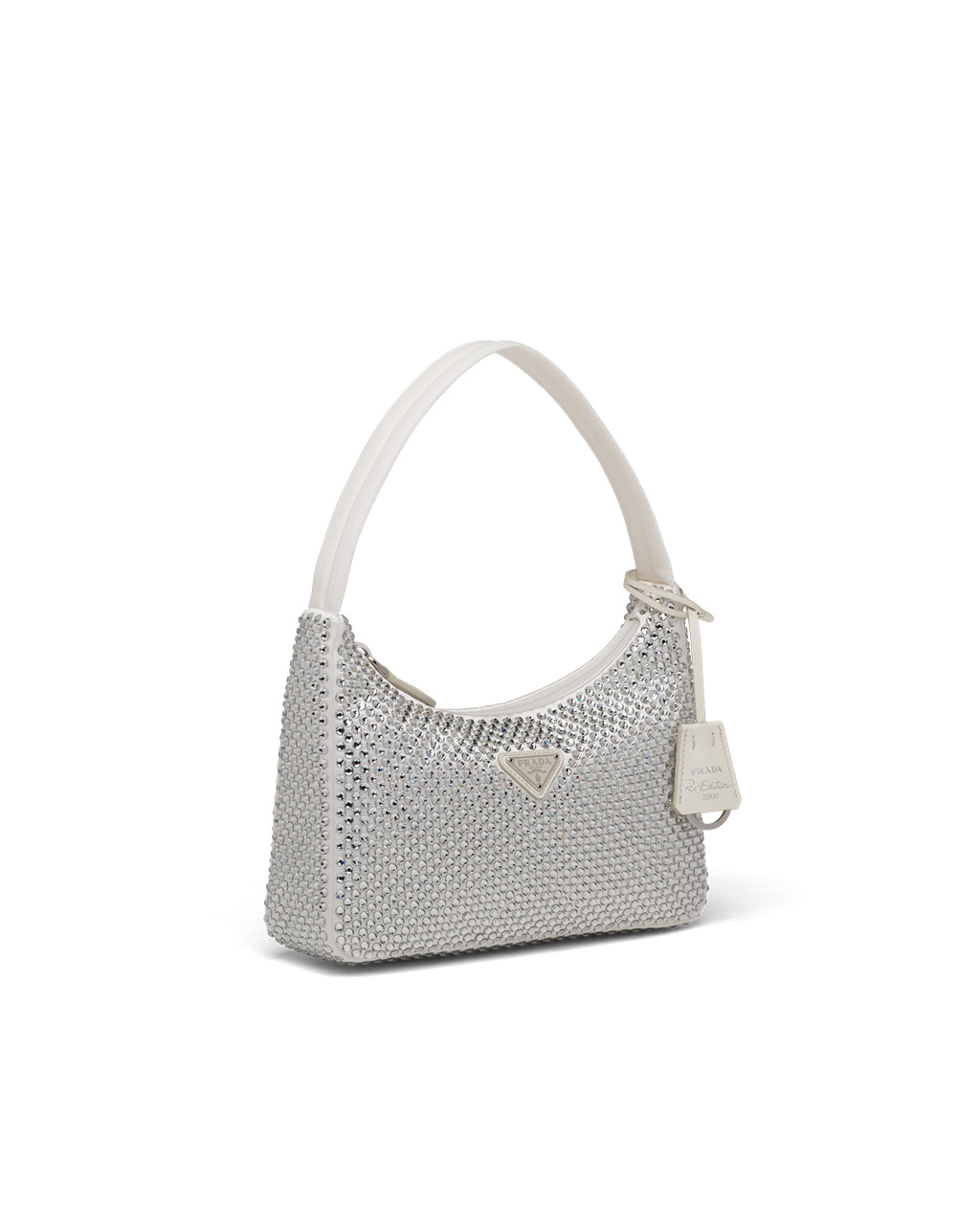 Prada Satin Mini-bag With Artificial Crystals White | 5829WXYCL