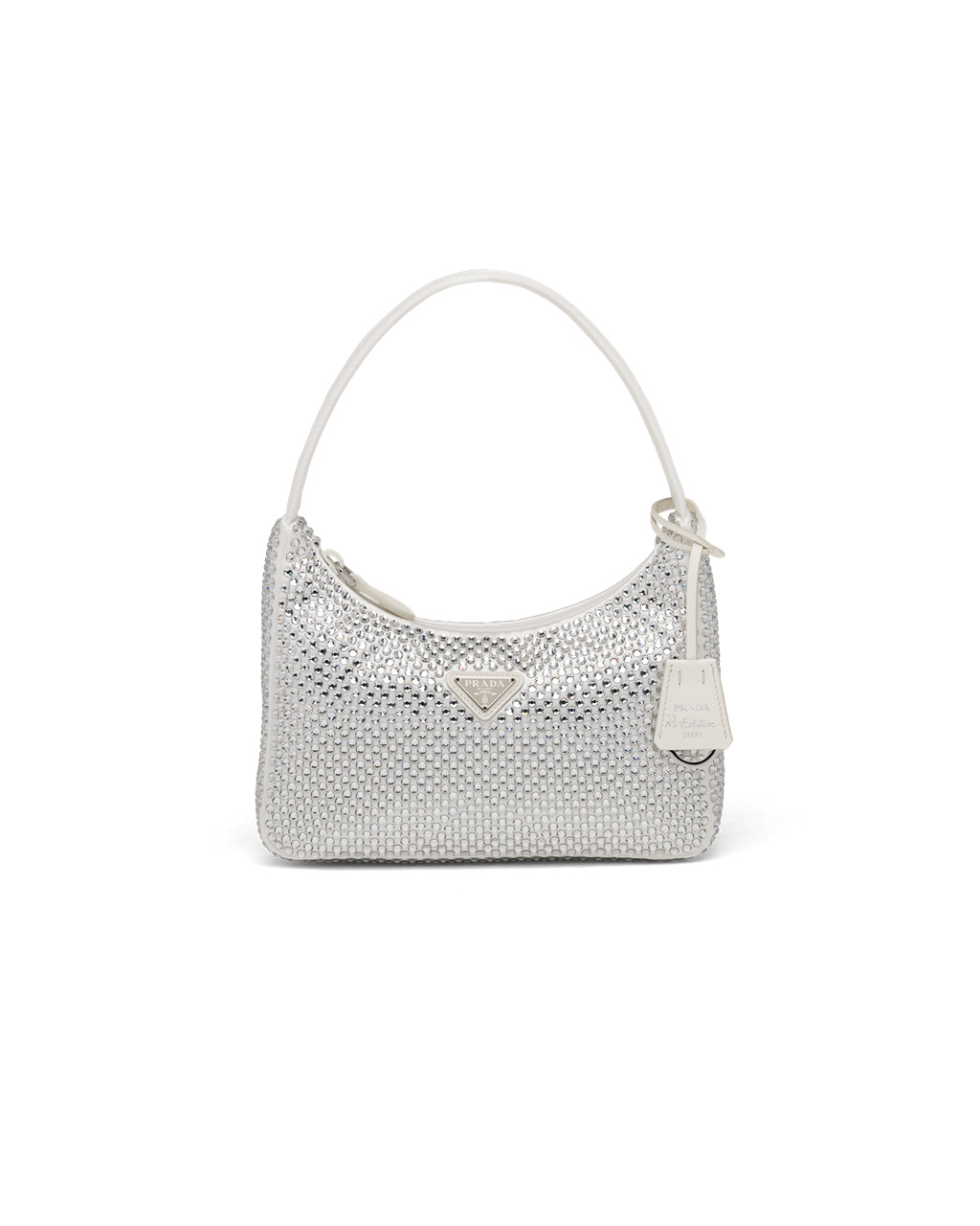 Prada Satin Mini-bag With Artificial Crystals White | 5829WXYCL