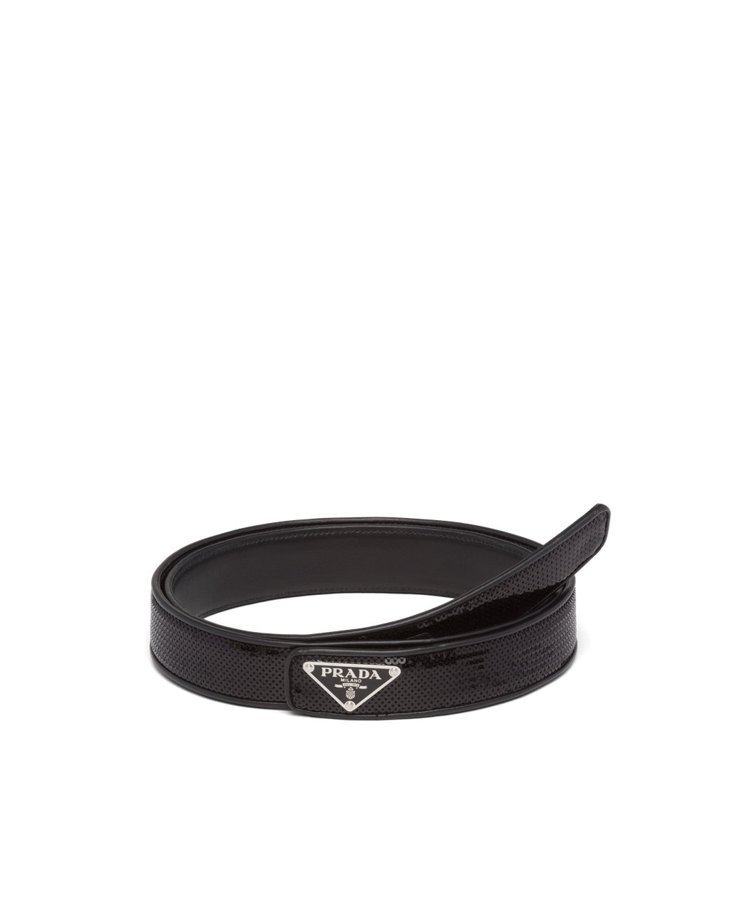 Prada Sequin Belt Black | 6182AOQXD