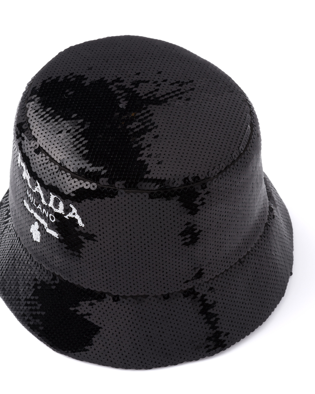 Prada Sequin Bucket Hat Black | 9618GQORV