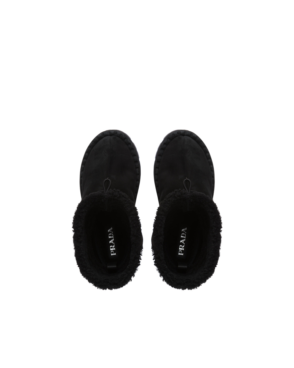 Prada Shearling Booties Black | 7146ONQDI