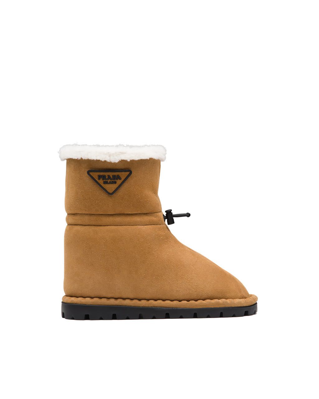 Prada Shearling Booties Cognac | 7409RXTNP