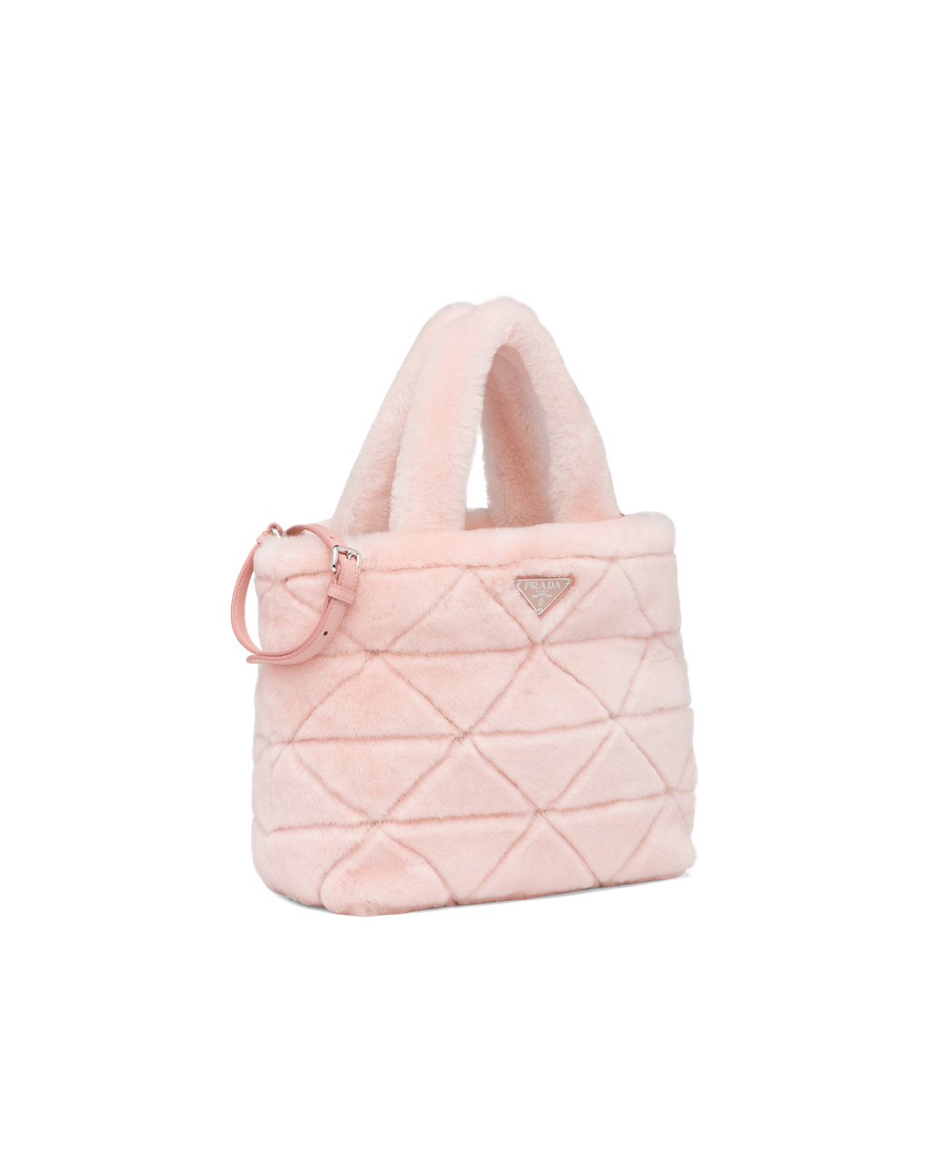 Prada Shearling Tote Orchid Pink | 8537BYKGA