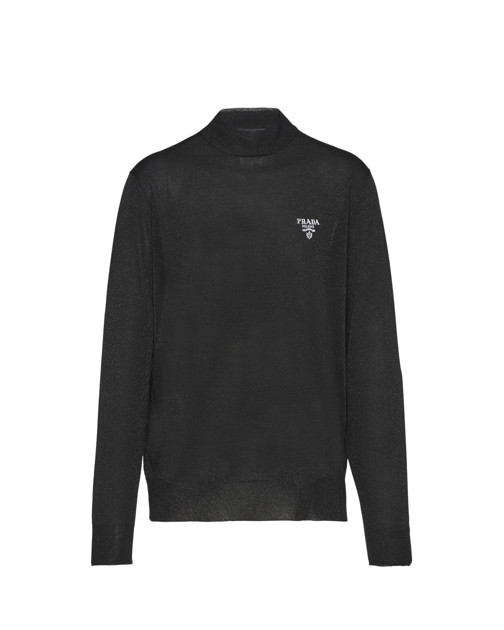 Prada Silk Turtleneck Sweater Black | 8142GJUKV