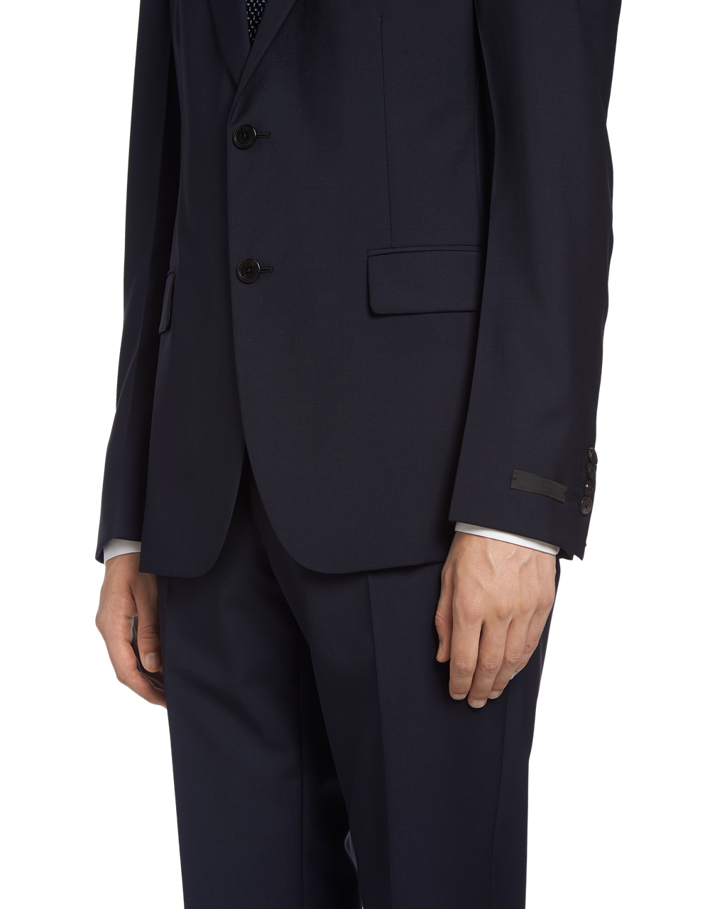 Wool and mohair suit jacket in black - Prada