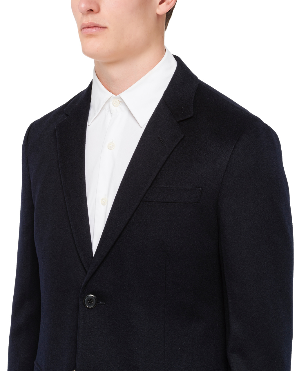 Prada Single-breasted Cashmere Jacket Navy | 8962QGFMB