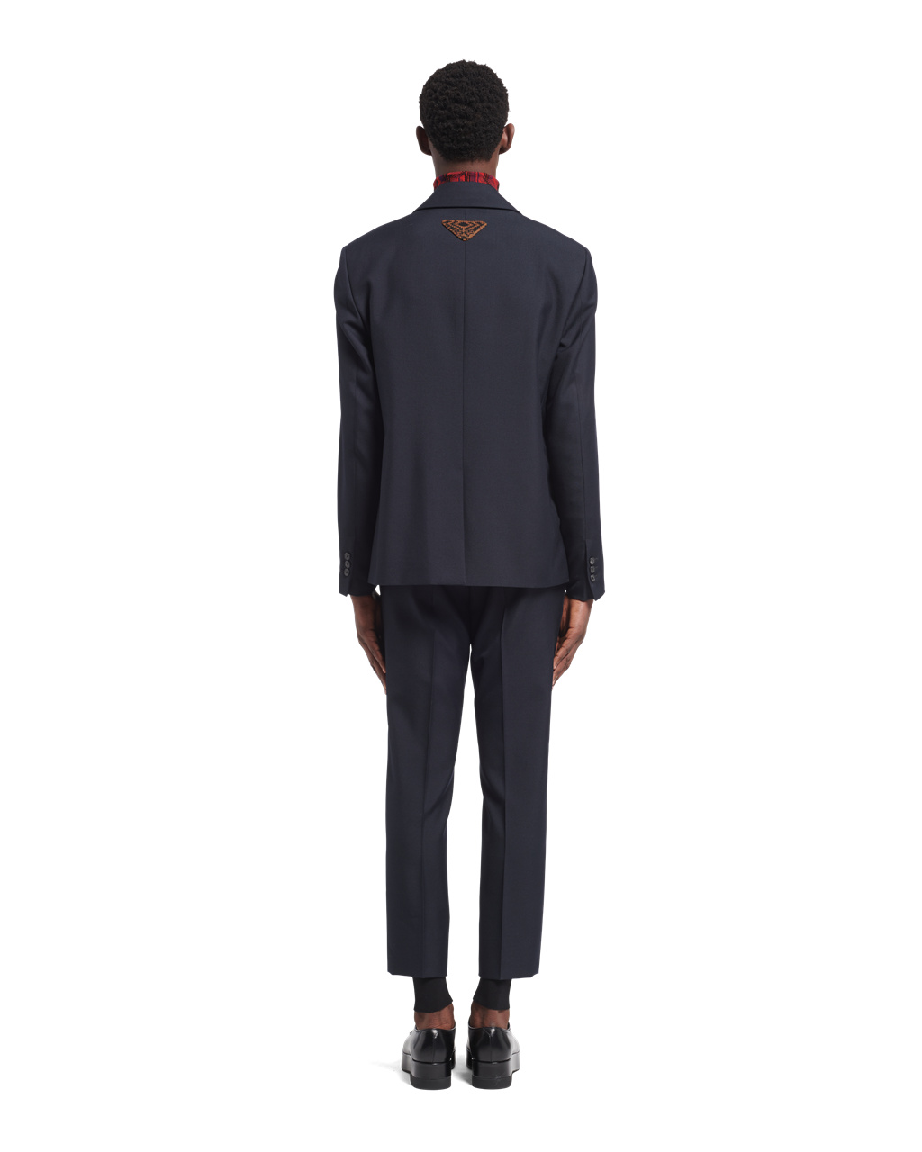 Prada Single-breasted Wool Blend Jacket Navy | 6580XMSWP