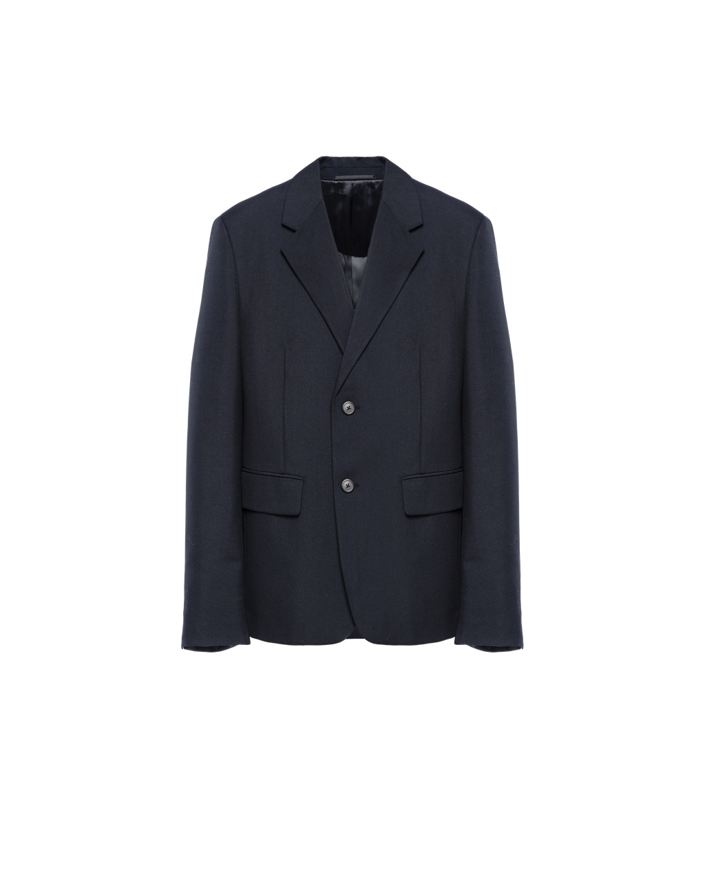 Prada Single-breasted Wool Blend Jacket Navy | 6580XMSWP