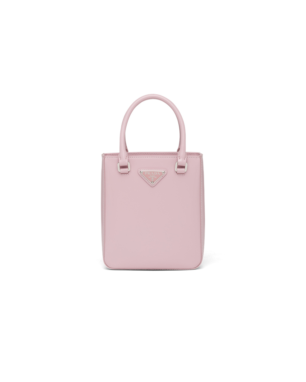 Prada Small Brushed Leather Tote Alabaster Pink | 8127PJWKN