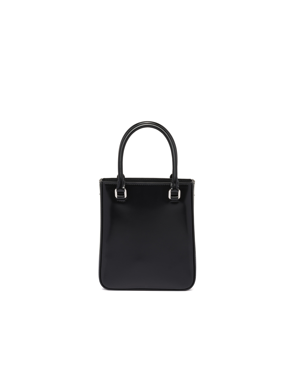 Prada Small Brushed Leather Tote Black | 5379GUQJM