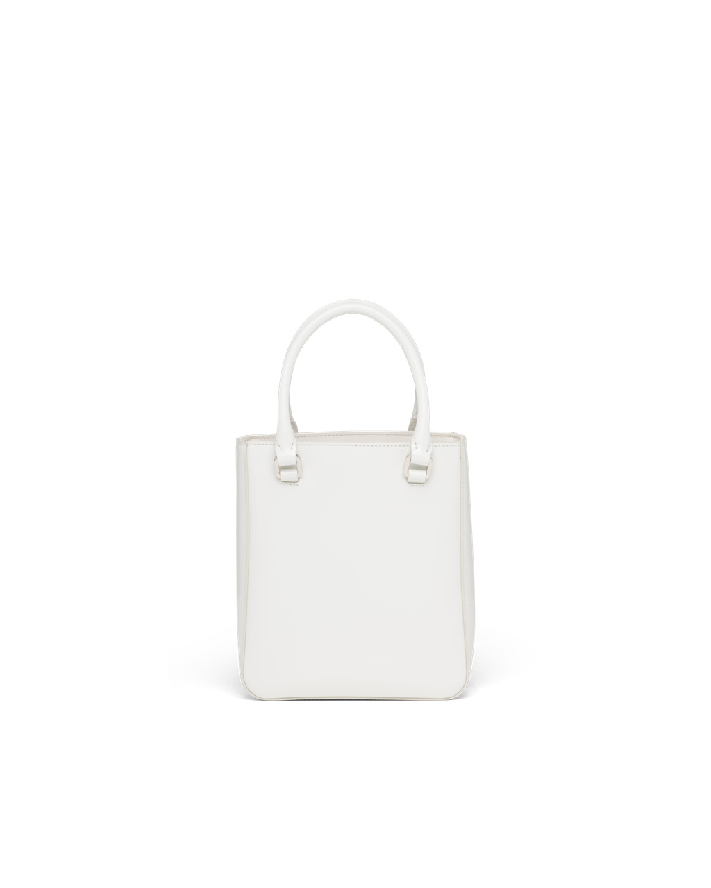 Prada Small Brushed Leather Tote White | 7316MGIWY