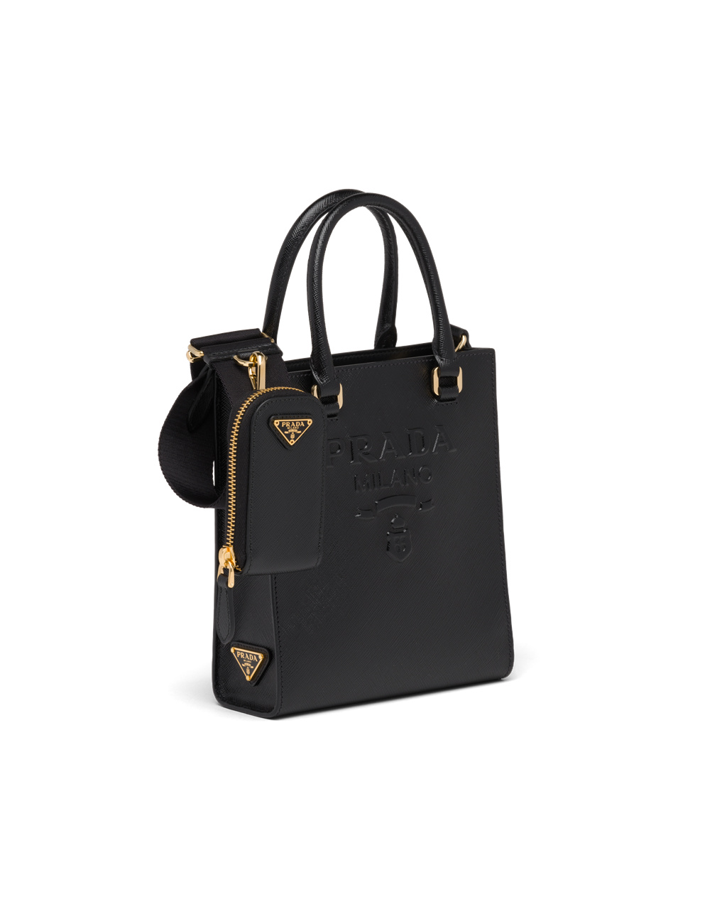 Prada Small Saffiano Leather Handbag Black | 7803IRKSF