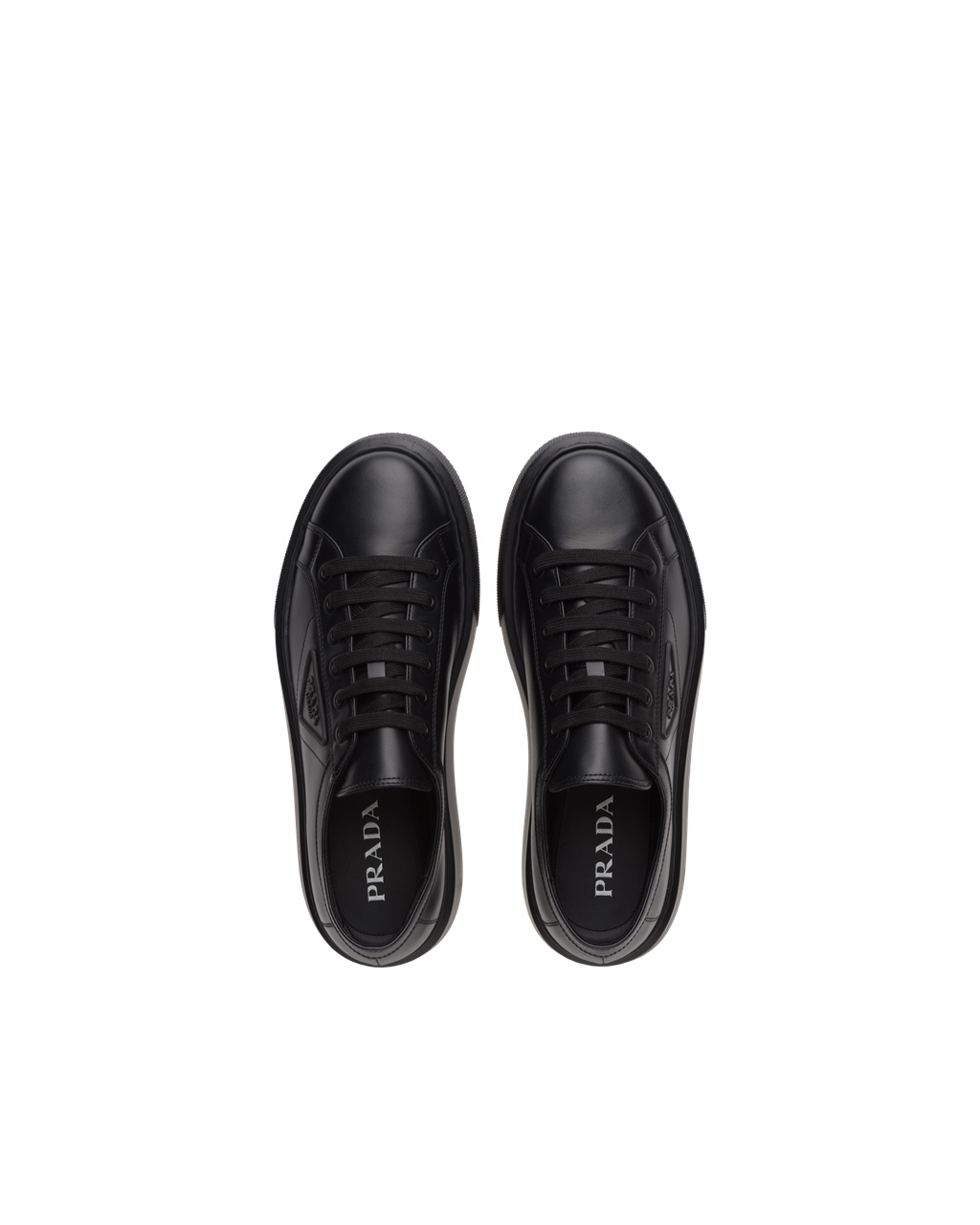 Prada Soft Calf Leather Sneakers Black | 9103YQOPR