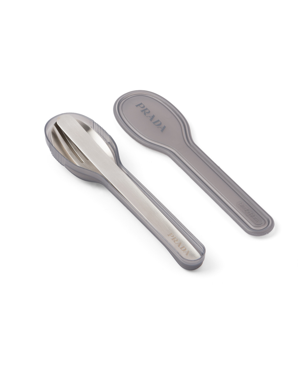 Prada Stainless Steel Cutlery Set Steel Gray | 7415JFMCO