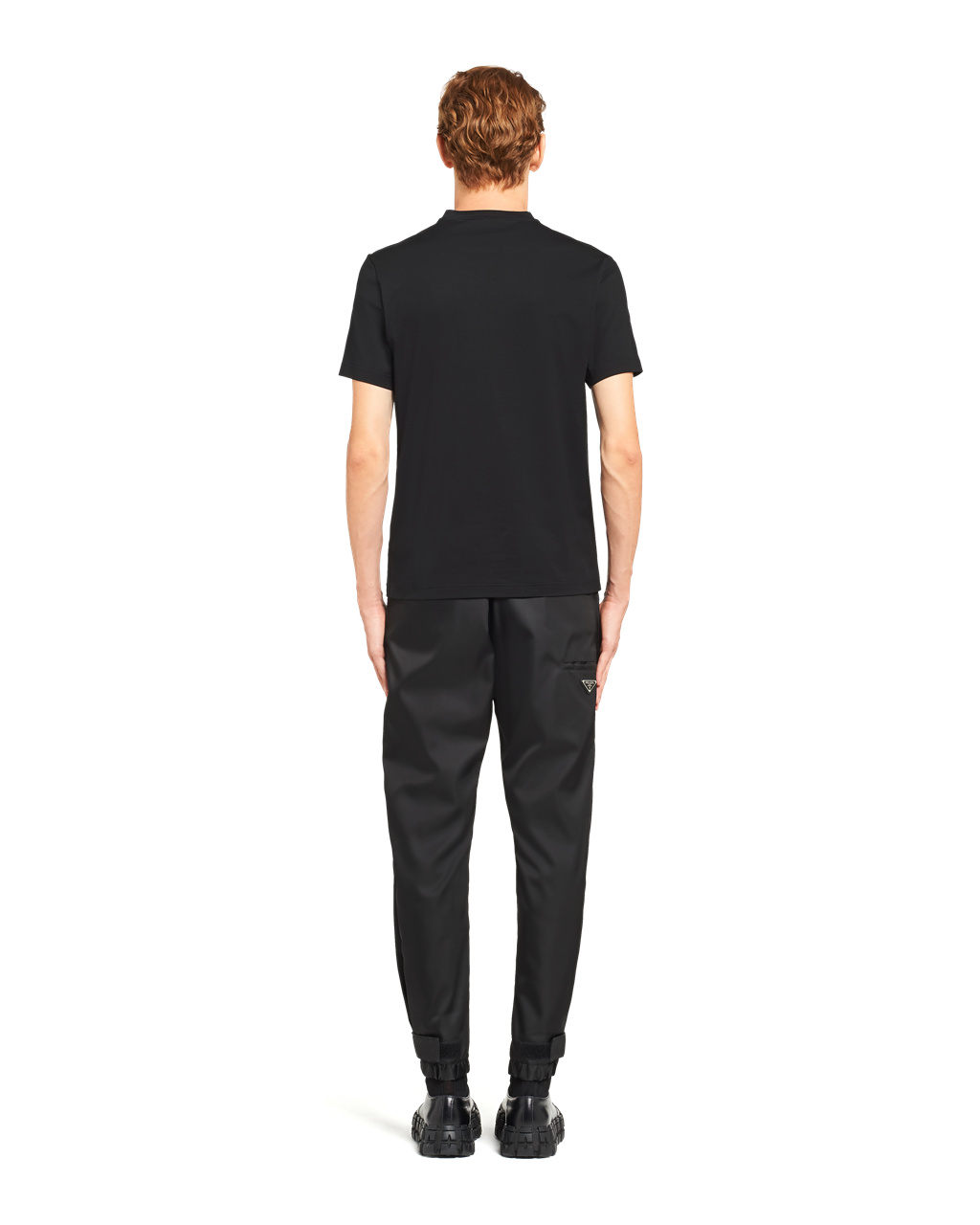 Prada Stretch Cotton T-shirt Black | 4672PKZID