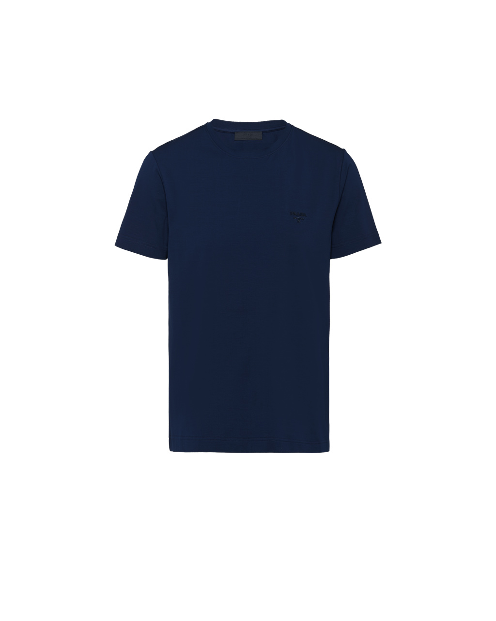 Prada Stretch Cotton T-shirt Navy | 2806CURQD