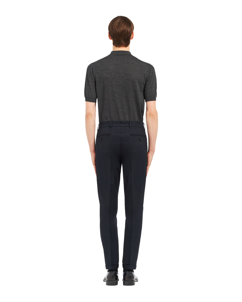 Prada Stretch Gabardine Trousers Navy | 4159JPNDG