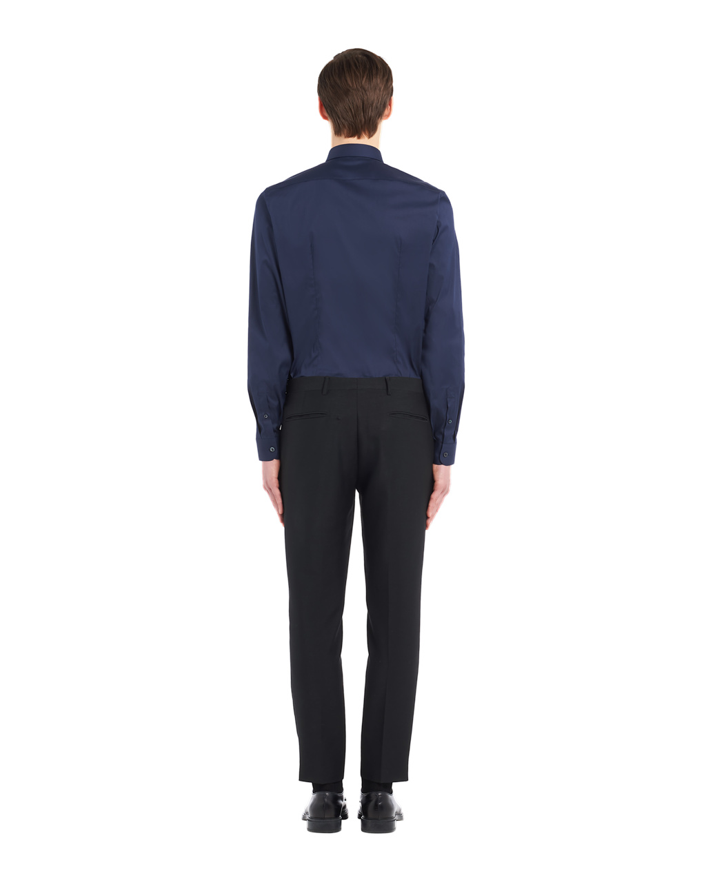 Prada Stretch Poplin Shirt Baltic Blue | 2846GCADN