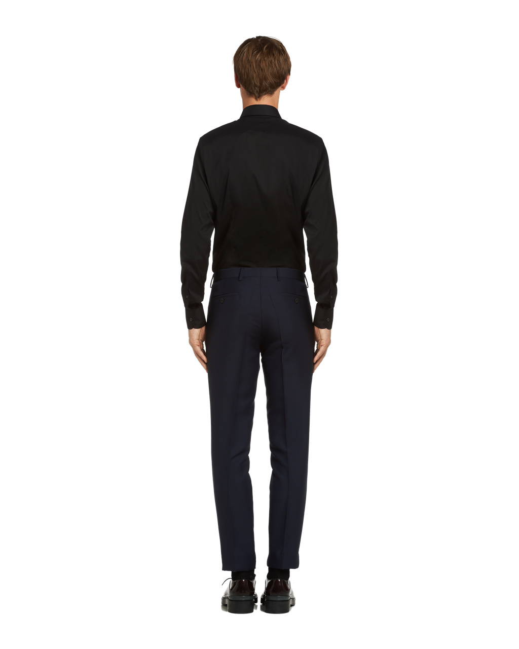 Prada Stretch Poplin Shirt Black | 3217PFVYA