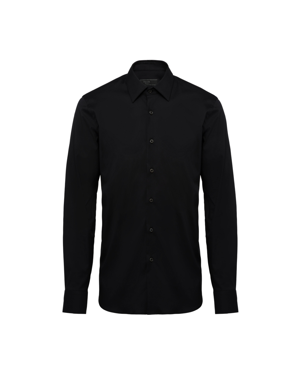 Prada Stretch Poplin Shirt Black | 3217PFVYA