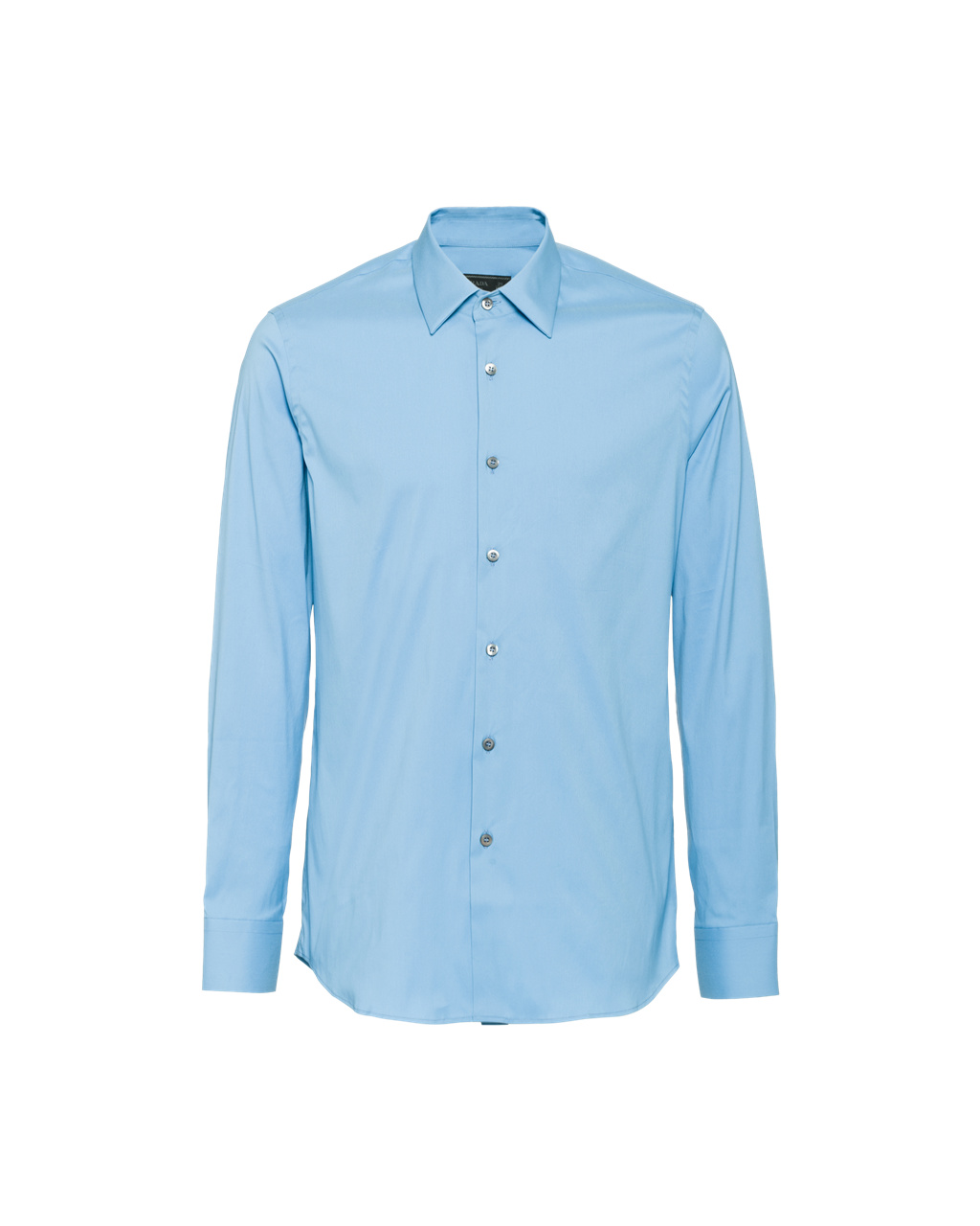 Prada Stretch Poplin Shirt Celeste | 8195PXEFQ