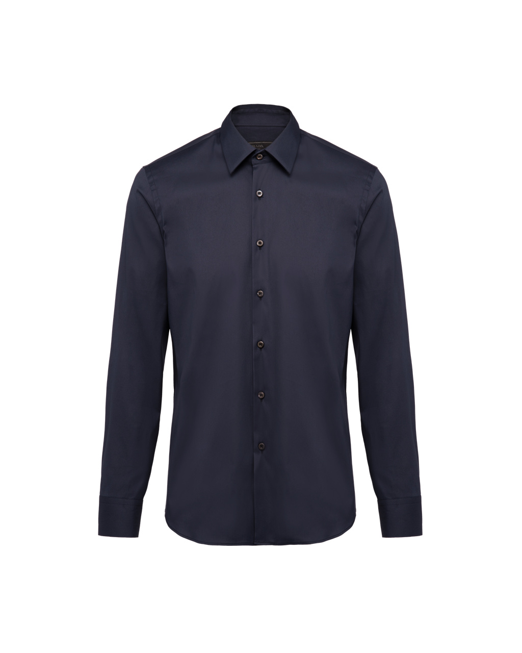 Prada Stretch Poplin Shirt Navy | 0357QHWAY