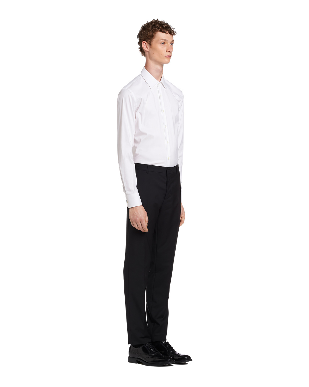 Prada Stretch Poplin Shirt White | 1365ANJYS