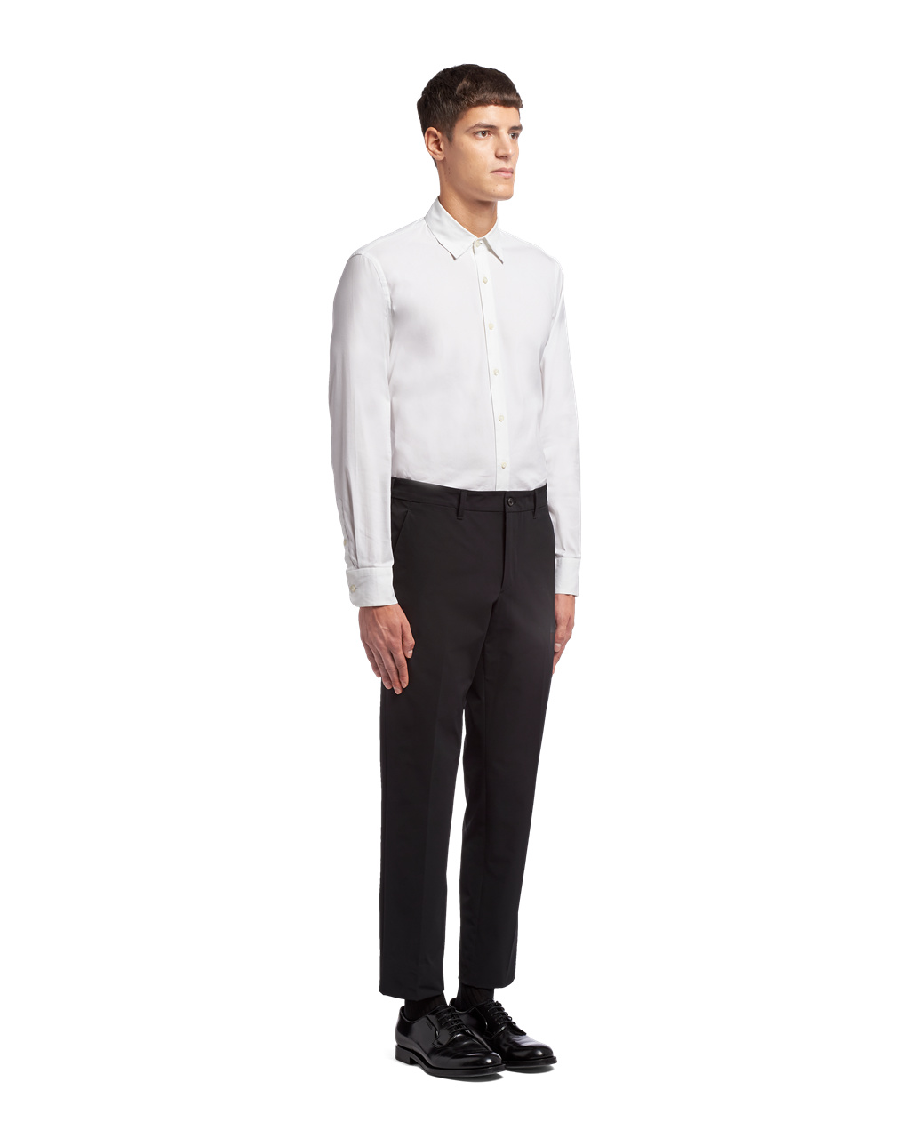 Prada Stretch Technical Fabric Trousers Black | 4102SURMD