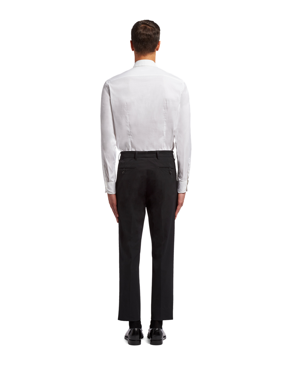 Prada Stretch Technical Fabric Trousers Black | 4102SURMD