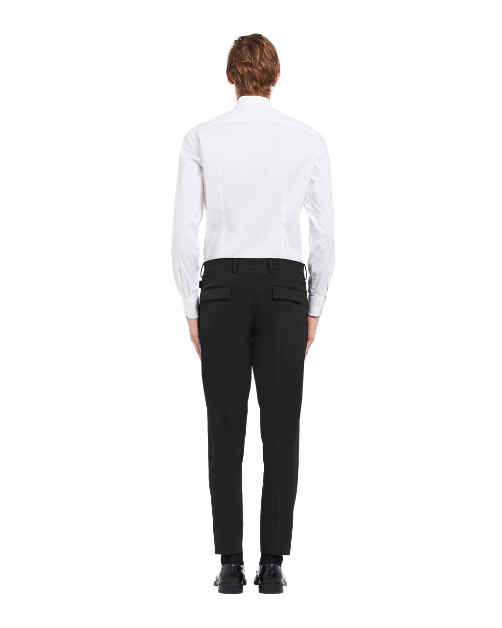 Prada Stretch Technical Fabric Trousers Black | 7165SUMLJ