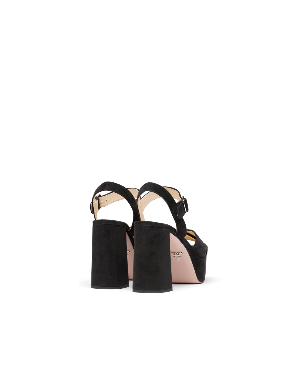 Prada Suede Platform Sandals Black | 0143VEUCZ