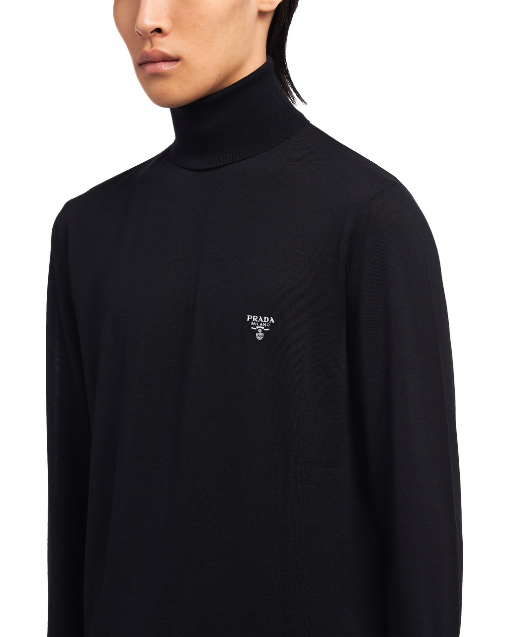 Prada Superfine Wool Turtleneck Sweater Black | 7246TXDGF