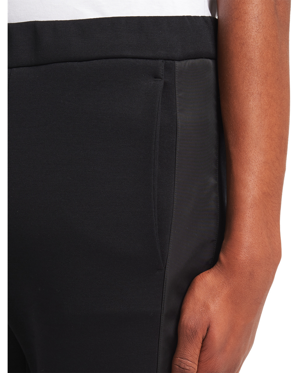 Prada Sweatpants With Nylon Details Black / Black | 9261CWDRX