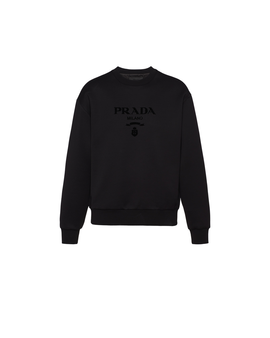 Prada Technical Cotton Sweatshirt Black | 7956TMXKS