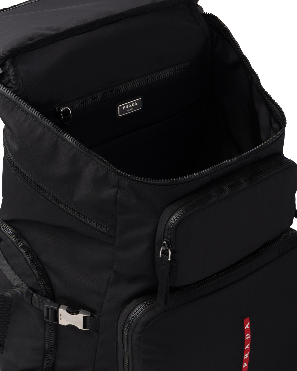 Prada Technical Fabric Ski Boot Backpack Black | 5612UIWMQ