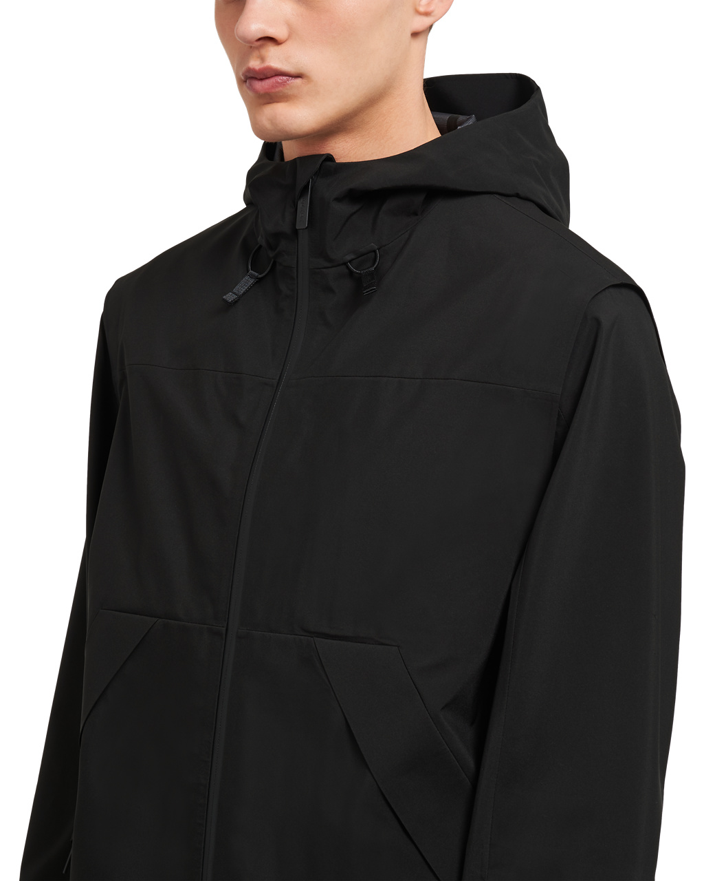 Prada Technical Fabric Windbreaker Black | 5402LEVFG