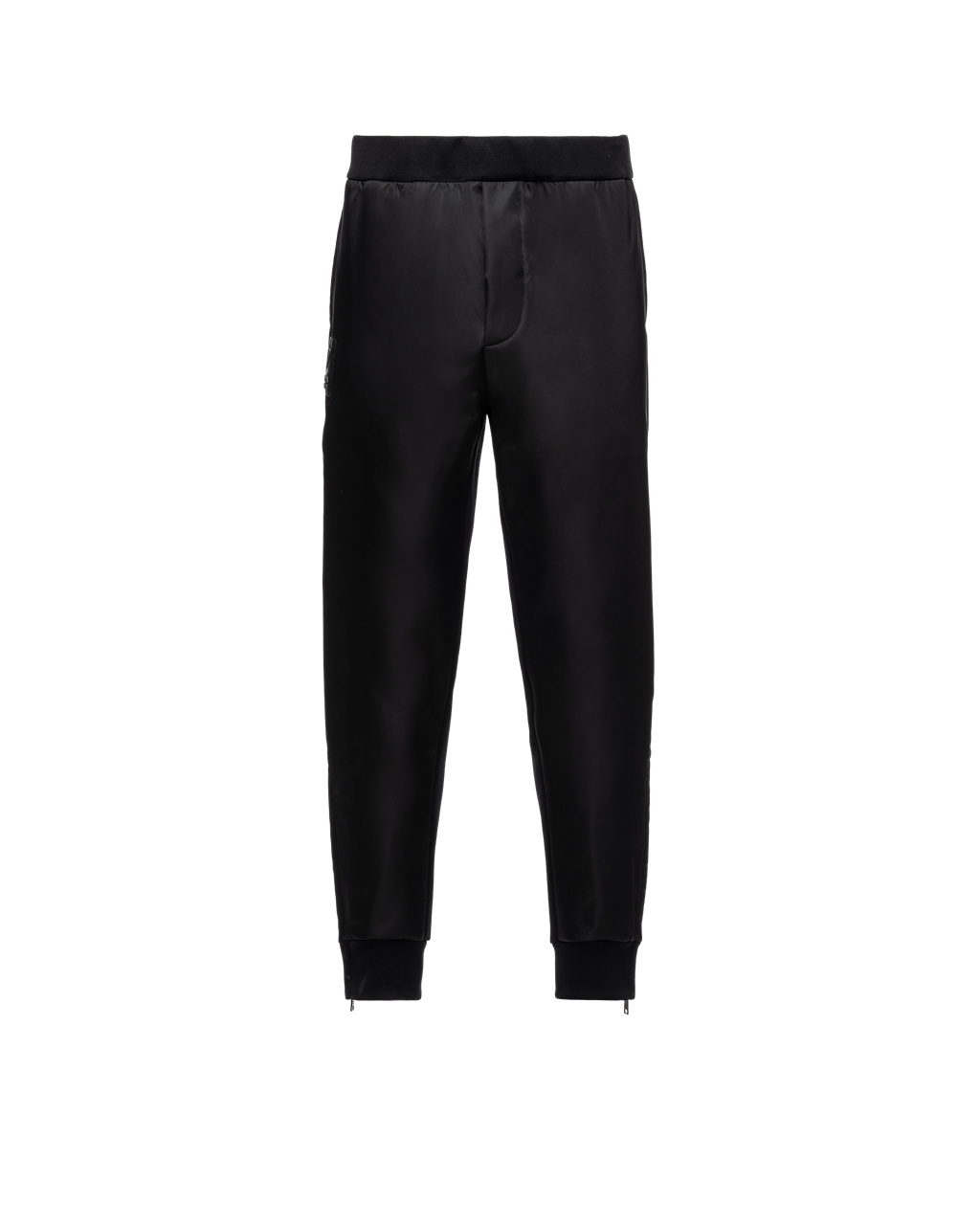 Prada Technical Fleece Trousers With Nylon Details Black / Black | 8609ZFLMU