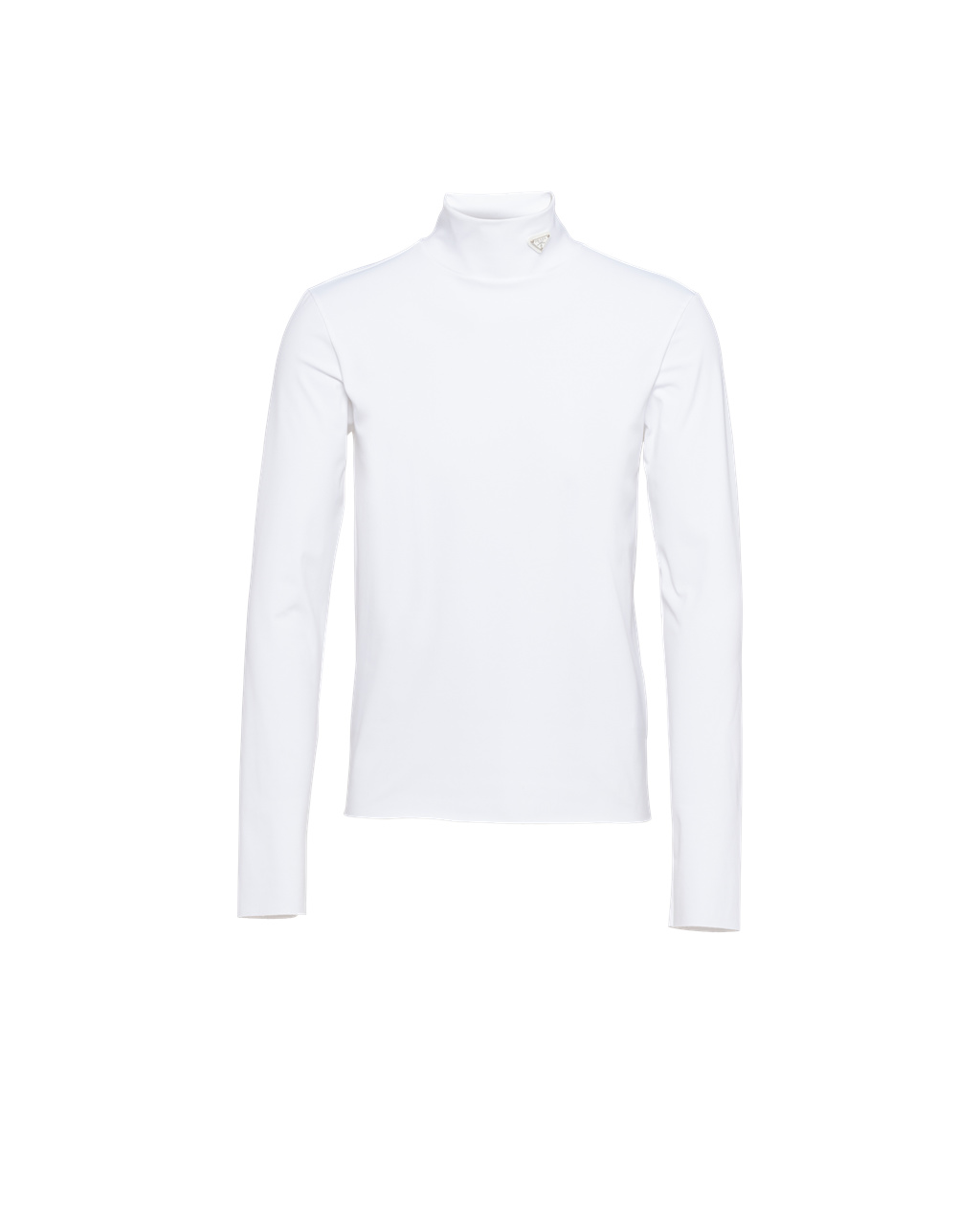 Prada Technical Jersey Mock Turtleneck White | 9832MSNKI